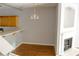 Dining area with hardwood floors and chandelier at 2372 Johnson Rd, Atlanta, GA 30345