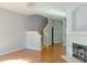 Spacious living room with hardwood floors and staircase at 2372 Johnson Rd, Atlanta, GA 30345