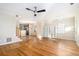 Open living room with hardwood floors and kitchen view at 683 Terry Se St, Atlanta, GA 30315