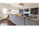 Bright and airy living room with hardwood floors and a view of the backyard at 5274 Monarch Pine Ln, Peachtree Corners, GA 30071