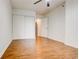 Bedroom with hardwood floors and double doors closet at 620 Peachtree Ne St # 415, Atlanta, GA 30308