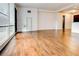 Spacious living room featuring hardwood floors and city views at 620 Peachtree Ne St # 415, Atlanta, GA 30308