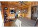 Entryway with wood paneling, built-in shelving, and hardwood floors at 363 Nebo Rd, Dallas, GA 30157