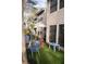 Backyard patio with artificial turf, fire pit, and seating at 4846 Twin Lakes Trl, Atlanta, GA 30360