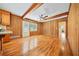Spacious living area with hardwood floors and wood wall paneling at 719 Lynn Valley Sw Rd, Atlanta, GA 30311