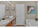 Bathroom with soaking tub and vanity at 66 Trevor Way, Temple, GA 30179