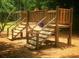 Wooden playground structure with stairs, slides, and climbing features at 4817 Carlene Sw Way, Lilburn, GA 30047