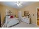 Comfortable bedroom featuring stylish decor and white accents at 3639 Fowler Rdg, Douglasville, GA 30135