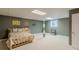 Finished basement bedroom with carpet, and decor at 3639 Fowler Rdg, Douglasville, GA 30135