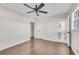 Bright bedroom with hardwood floors and ensuite bathroom at 2933 Edna Ln, Decatur, GA 30032