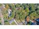 Aerial view of property, showing lot size and surrounding homes at 610 Glenforest Rd, Sandy Springs, GA 30328