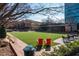 Artificial turf lawn with red chairs and modern seating areas at 10 Perimeter Summit Ne Blvd # 4315, Brookhaven, GA 30319