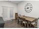 Dining area with farmhouse table and access to backyard at 4197 Spring Valley Cir, Tucker, GA 30084