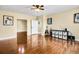 Spacious basement offering versatile space with hardwood floors at 6733 Holiday Pt, Buford, GA 30518