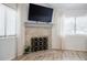 Fireplace with decorative screen and stone surround at 1801 Parkaire Xing, Marietta, GA 30068