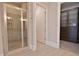 Modern bathroom with walk-in shower and spacious closet at 4821 Josie Way, Acworth, GA 30101