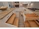 Kitchen featuring pull-out drawers and custom shelving at 4821 Josie Way, Acworth, GA 30101