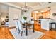 Bright dining room with hardwood floors and a chandelier at 1846 Gordon Ne Mnr, Atlanta, GA 30307