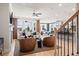 Open living space with a view of kitchen and staircase at 3249 Shirecrest Ln, Dacula, GA 30019