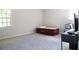 Simple bedroom with gray carpet and an air mattress at 3742 Tree Bark Ln, Snellville, GA 30039