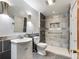 Updated bathroom with a walk-in shower at 2402 Highway 138 Sw, Conyers, GA 30094
