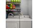 Laundry room with washer, dryer, and shelving for storage at 1058 Piedmont Ne Ave # 302, Atlanta, GA 30309