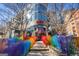Unique and colorful entrance to a restaurant, set against a backdrop of modern architecture at 1058 Piedmont Ne Ave # 302, Atlanta, GA 30309