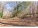 Wooded backyard features a partially fenced area at 143 Longview Rd, Fayetteville, GA 30214
