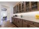 Butlers pantry with white quartz countertops at 4973 Concert Ln, Marietta, GA 30066