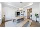 Bright dining room with a large chandelier at 4973 Concert Ln, Marietta, GA 30066