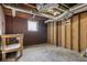 Unfinished basement with workshop and storage area at 1120 Starline Se Dr, Smyrna, GA 30080