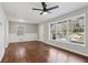 Bright living room with hardwood floors and large windows at 1120 Starline Se Dr, Smyrna, GA 30080
