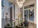 Modern dining room with glass table and access to backyard at 55 Serendipity Way, Atlanta, GA 30350