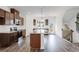 Kitchen with granite countertops, stainless appliances, and dark hardwood floors at 238 Lytham Se Dr, Mableton, GA 30126