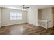 Spacious living room with hardwood floors and ceiling fan at 2839 Allegro Nw Dr, Atlanta, GA 30318