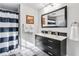 Bathroom with double vanity and patterned floor at 516 Arthur Sw St, Atlanta, GA 30310