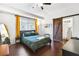 Bedroom with a queen bed and barn door closet at 516 Arthur Sw St, Atlanta, GA 30310