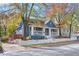 Charming blue house with white trim, front porch, and landscaped yard at 516 Arthur Sw St, Atlanta, GA 30310
