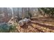 Exterior view of a propane tank in the wooded yard at 1030 Lake Haynes Ne Dr, Conyers, GA 30012