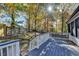 Deck with white railings overlooking a fenced backyard at 2490 Woodfern Ct, Marietta, GA 30062