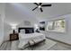 Spacious main bedroom with vaulted ceiling and large window at 2490 Woodfern Ct, Marietta, GA 30062