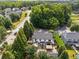 Aerial view of house, backyard, and surrounding neighborhood at 7108 Roselake Cir, Douglasville, GA 30134