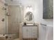 Bathroom with walk-in shower and updated vanity at 2750 Olde Towne Pkwy, Duluth, GA 30097