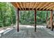 Concrete patio under the deck, providing shade and outdoor space at 4660 Whispering Woods Dr, Cumming, GA 30040