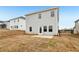 Backyard view of a two-story home with a patio and lawn at 2036 Avalon Rdg, Conyers, GA 30013