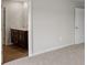 Bright bathroom with modern wood cabinets and white walls at 2036 Avalon Rdg, Conyers, GA 30013
