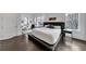 Spacious main bedroom with a king-size bed and an office area at 1301 Peachtree # 3B, Atlanta, GA 30309