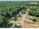 Aerial view of a residential neighborhood with lush green surroundings at 3247 Brigadier Way, Stockbridge, GA 30281