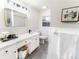 Clean bathroom featuring white cabinets, a modern sink, and decorative accents at 3800 William Paul Dr, Austell, GA 30106