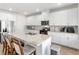 Modern kitchen with white cabinets, granite countertops, and stainless steel appliances at 7767 Richmond Trl, Fairburn, GA 30213